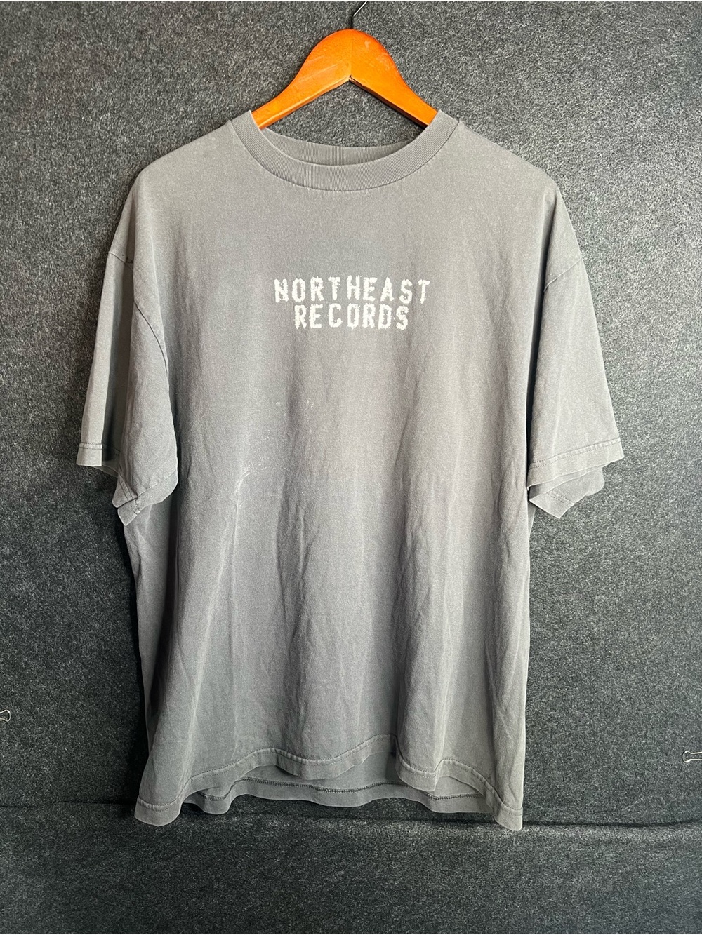 Vintage Northeast Records Faded Gray T-Shirt Mens Size XL 90s Y2K Style Music
